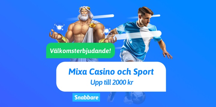 Mixad bonus hos Snabbare på 2000 kr